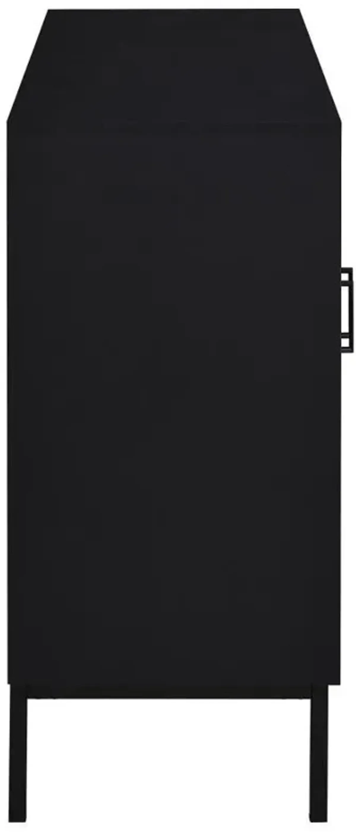 Jess - 2-Door Arched Fluted Glass Accent Cabinet - Black