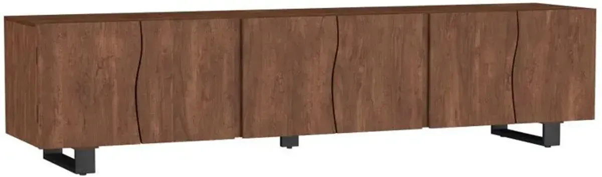 Trask - Wood TV Stand Media Console - Mango Brown