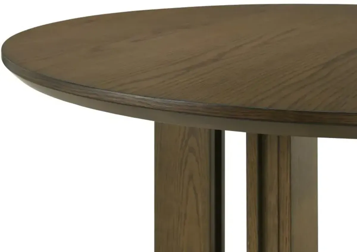 Ottowa - 5 Piece Round Counter Height Dining Room Set - Brown