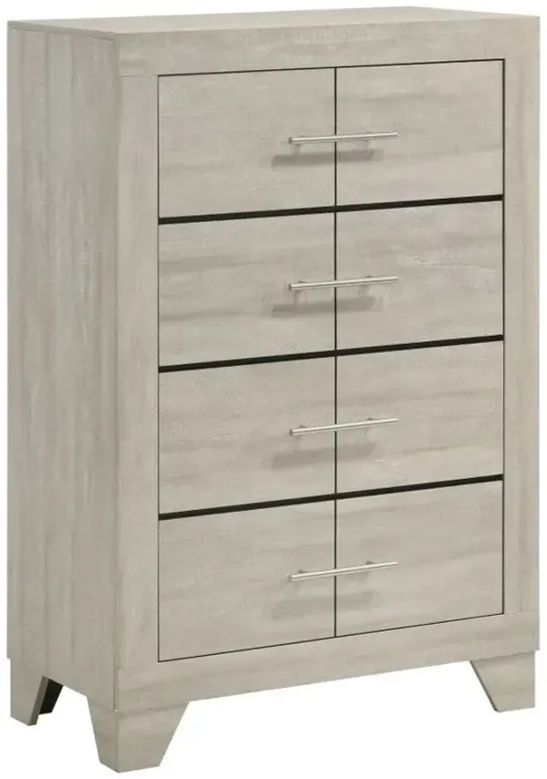 Trenton - 4-Drawer Bedroom Chest Of Drawers - Rustic Cream