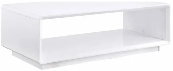 Paseo - Rectangular Cocktail Coffee Table - White High Gloss