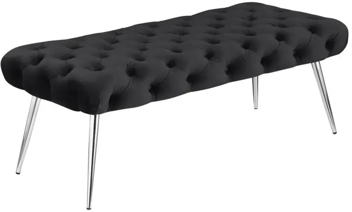 Ella - Upholstered Tufted Bench Metal Legs