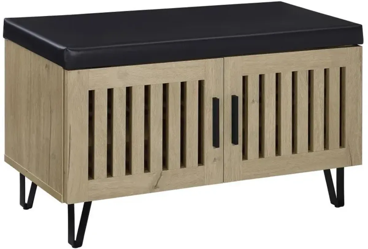 Brixton - 2-Door Padded Entryway Shoe Storage Bench