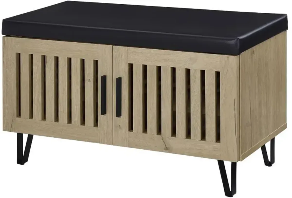 Brixton - 2-Door Padded Entryway Shoe Storage Bench