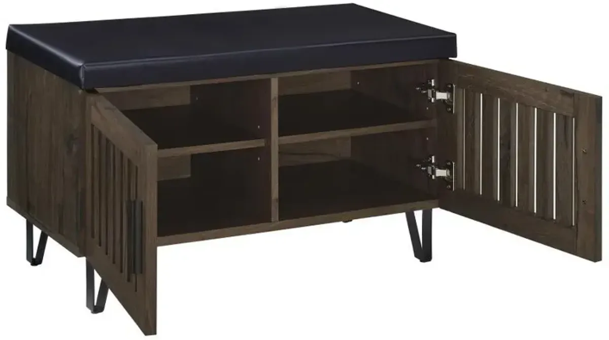 Brixton - 2-Door Padded Entryway Shoe Storage Bench