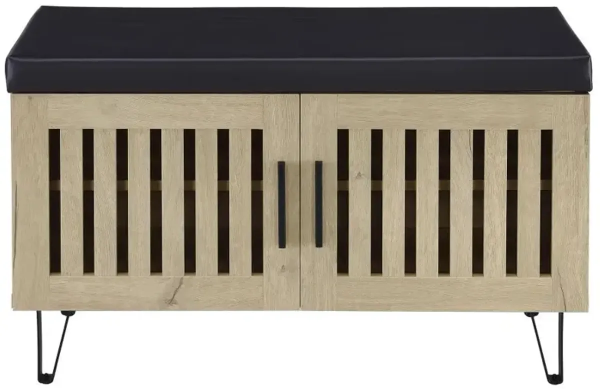 Brixton - 2-Door Padded Entryway Shoe Storage Bench