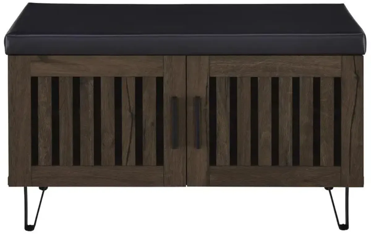Brixton - 2-Door Padded Entryway Shoe Storage Bench