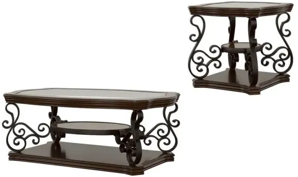 Laney - Glass Top Coffee And End Table Set