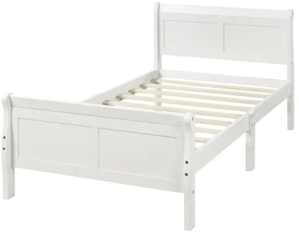 Platform Bed Frame Mattress Foundation Sleigh Bed With Headboard / Footboard / Wood Slat Suppor