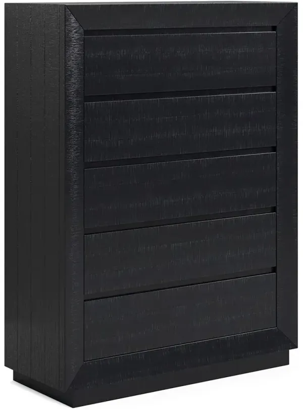 Londer - Black - Five Drawer Chest