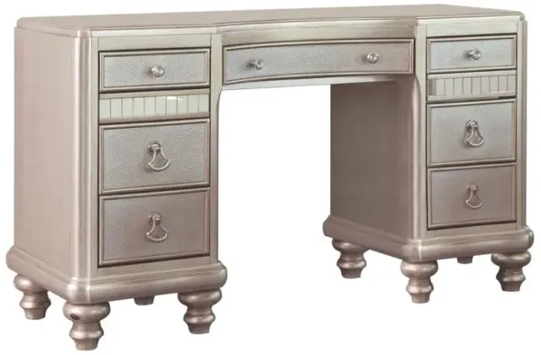Bling Game - 9-Drawer Vanity Table - Metallic Platinum