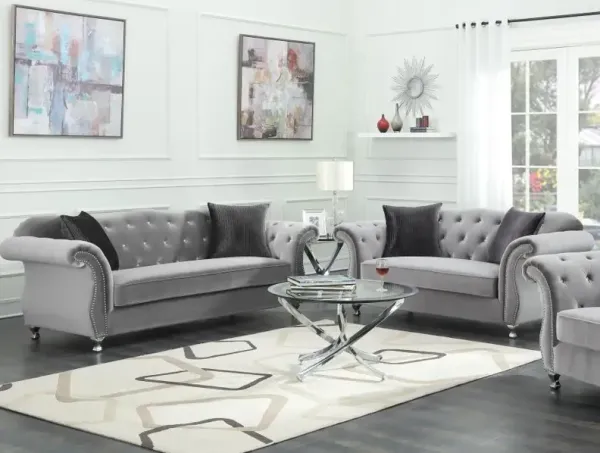 Frostine - Upholstered Tufted Sofa Set