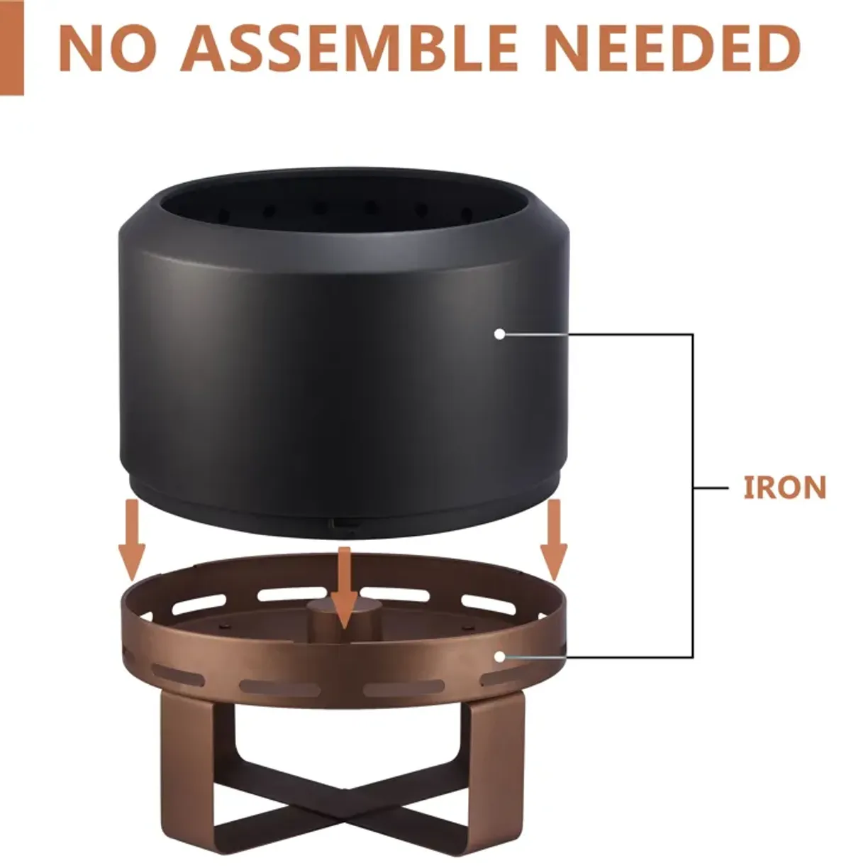 Outdoor Smokeless Fire Pit Stove For Camping Bonfire, Burning Fire Place With Stand For Outside