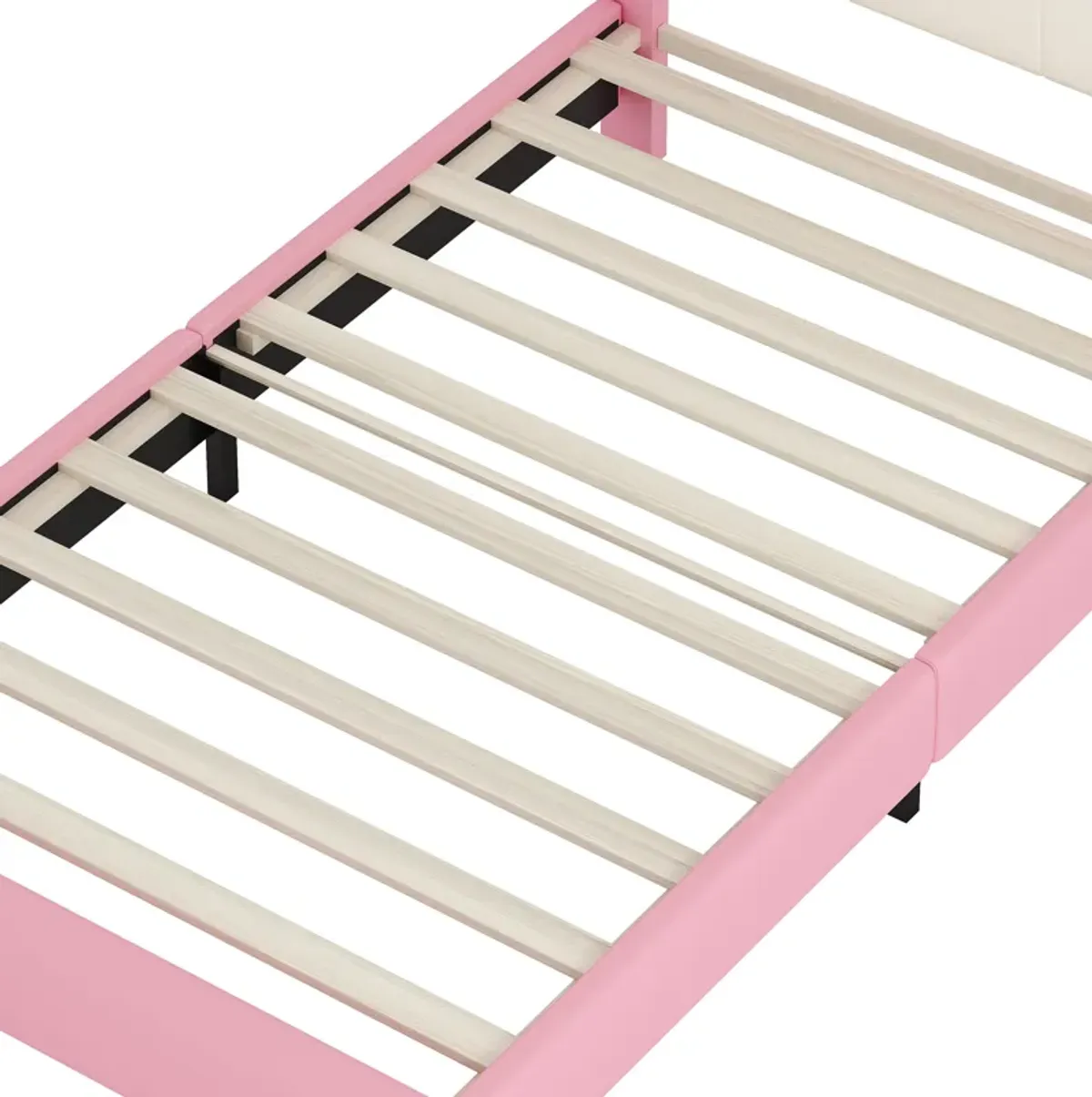 Upholstered Princess Platform Bed With Crown Headboard