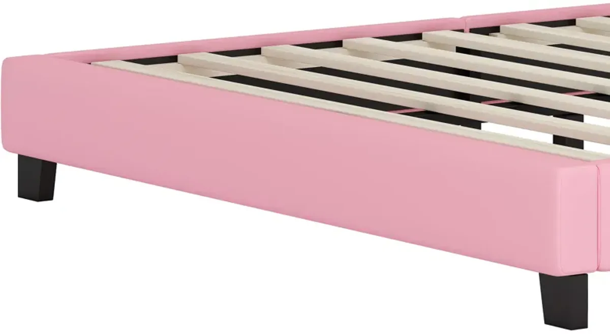 Upholstered Princess Platform Bed With Crown Headboard