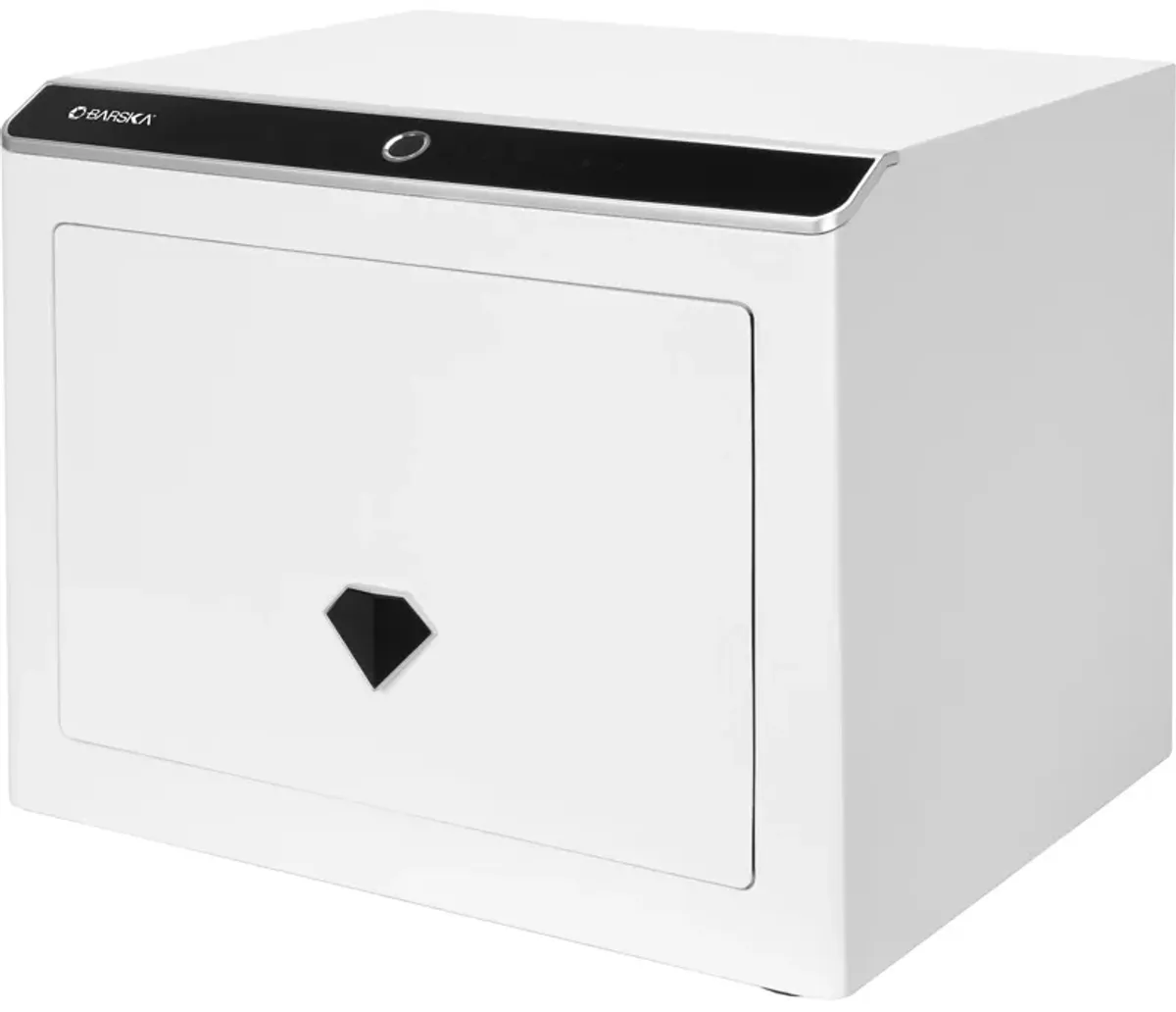 Diamond 0.92 Cu. Ft Touchscreen Biometric Keypad Security Safe - White