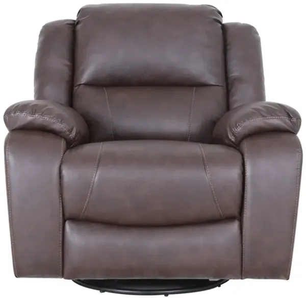 Wide Manual Swivel Standard Recliner - Dark Brown