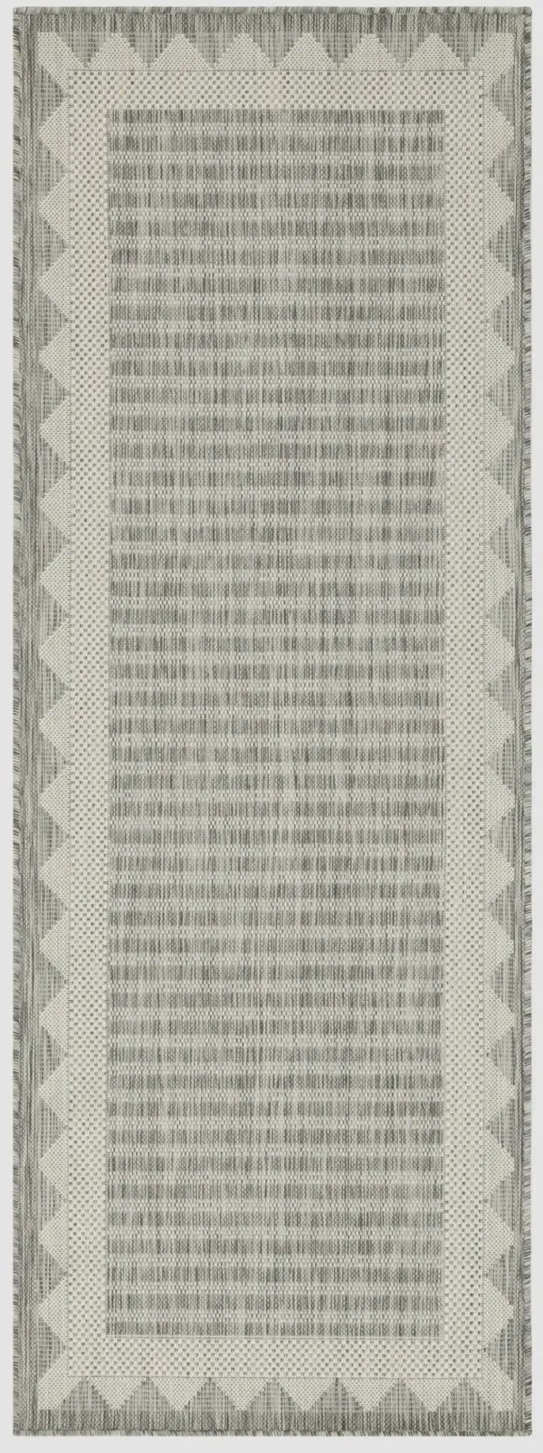 Sunshine - 2'7" X 7'3" Indoor, Outdoor Area Rug, Polypropylene - Silver