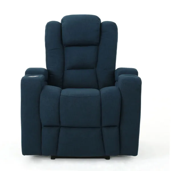 Wide Power Standard Recliner Chair With Arm Storage With USB