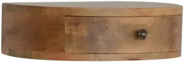 Wall Mounted Rounded Nightstand - Oak