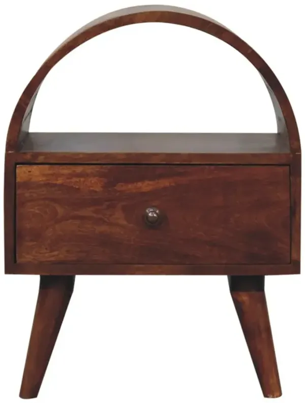 Dome Bedside Table - Brown