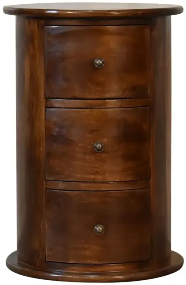 3 Drawer Drum - Chestnut