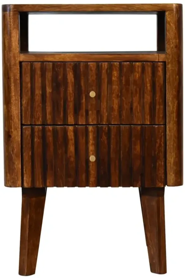 Reeve - Nightstand, 2 Drawers - Chestnut
