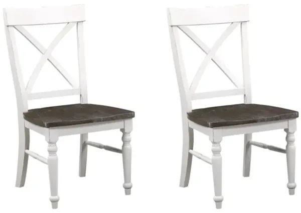 Mountina - Dining Chairs (Set of 2) - Brown / White