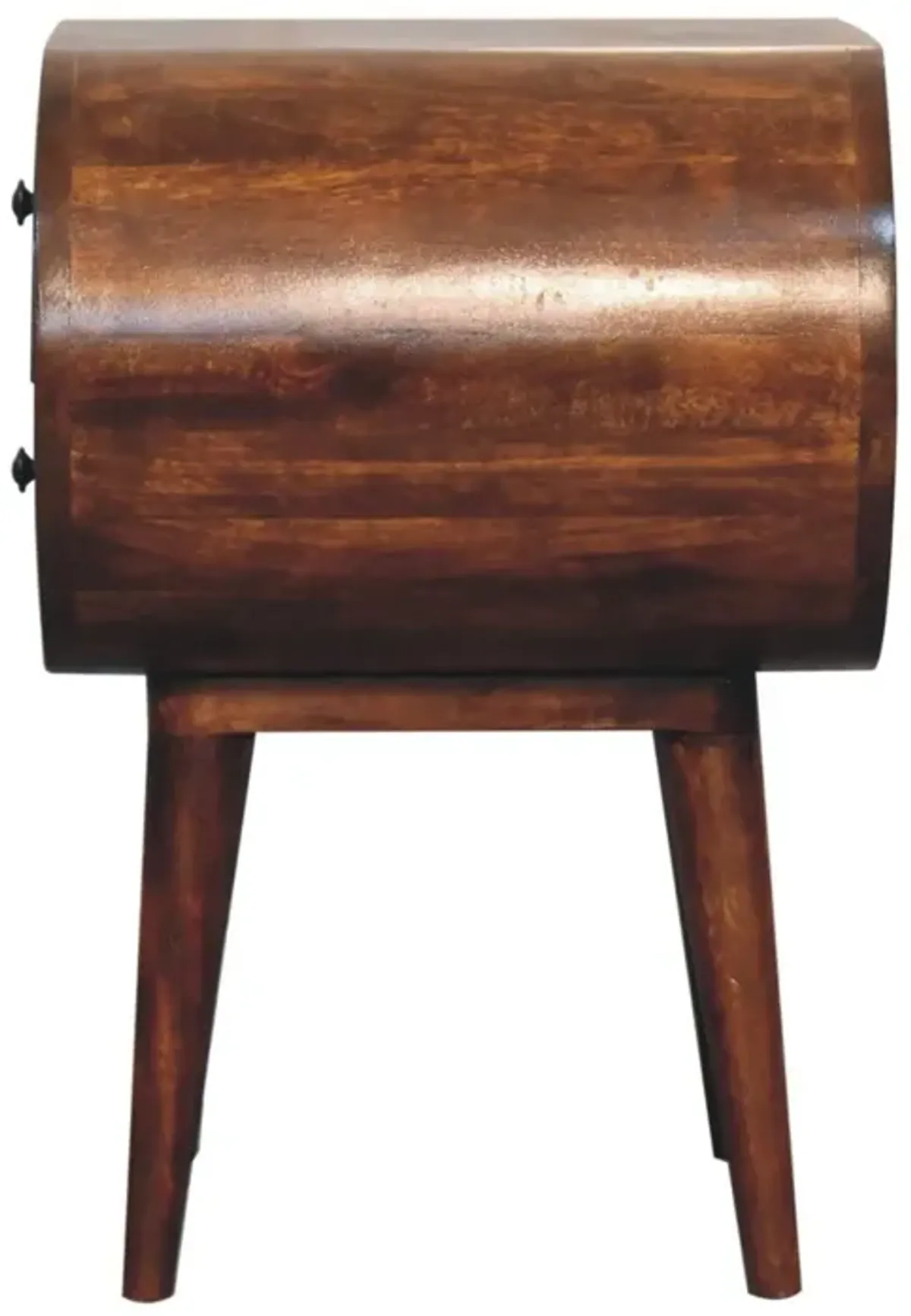 Large Chestnut Circular Bedside