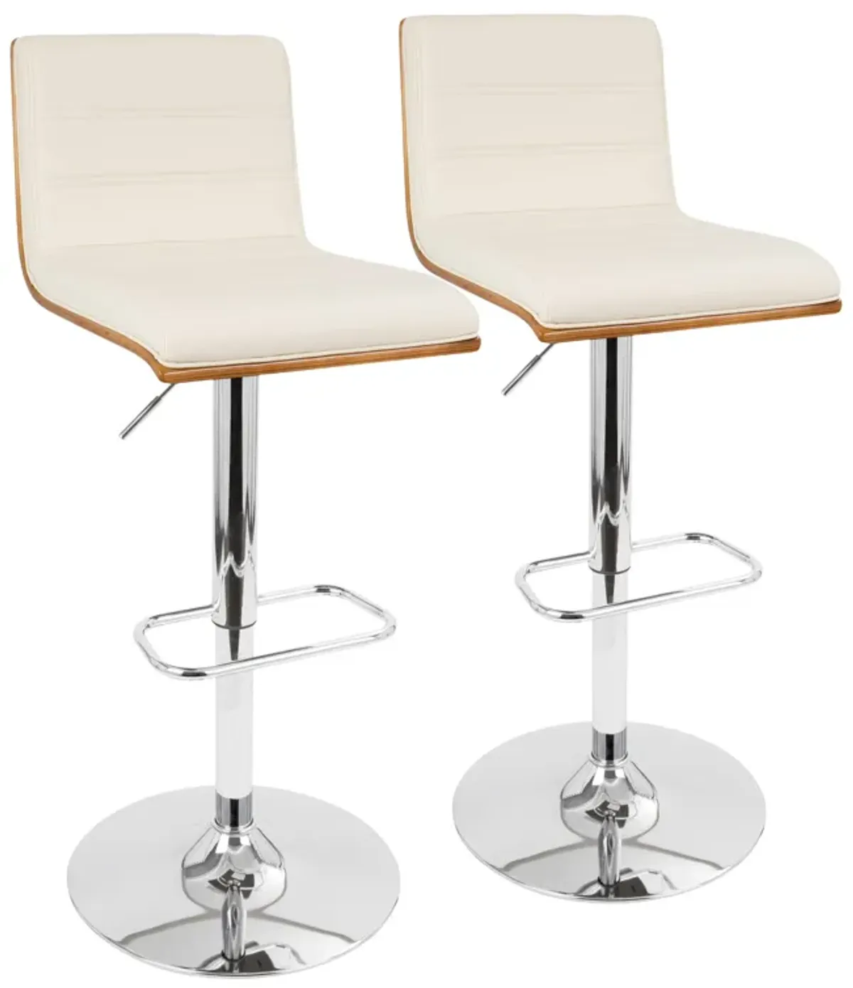 Vasari - Mid Century Modern Adjustable Barstool With Swivel
