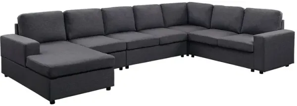 Hayden - Linen 7 Seat Reversible Modular Sectional Sofa Chaise