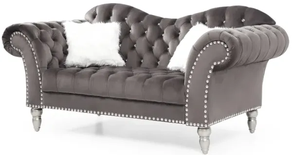 Elegant Round Arm Loveseat