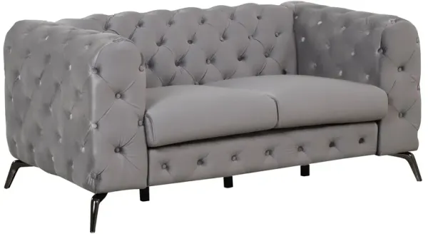 Velvet Upholstered Loveseat Sofa, Modern Loveseat Sofa With Button Tufted Back, 2 Person Loveseat Sofa Couch For Living Room, Bedroom, Or Small Space