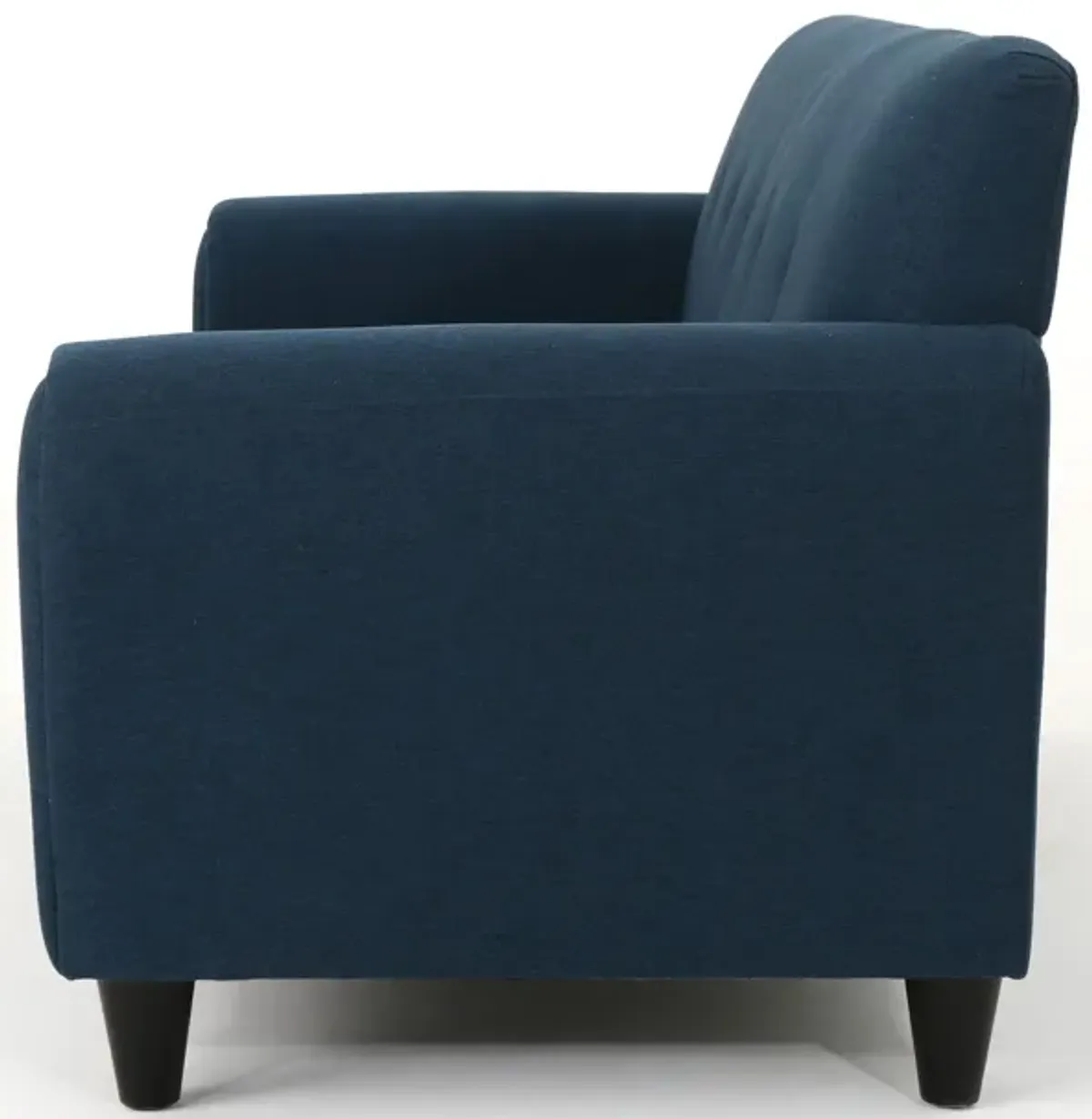 Comfy 3 Seat Sofa With Wooden Legs, Modern Style For Living Room And Study - Navy Blue