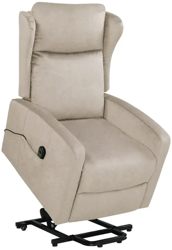 Power Lift Recliner Chair, Adjustable Modern Lift Chair, Lift Recliner Sofa For Back, Lumbar, Legs Support, Classic Power Recliner Chair With Remote Control, Side Pocket - Light Gray