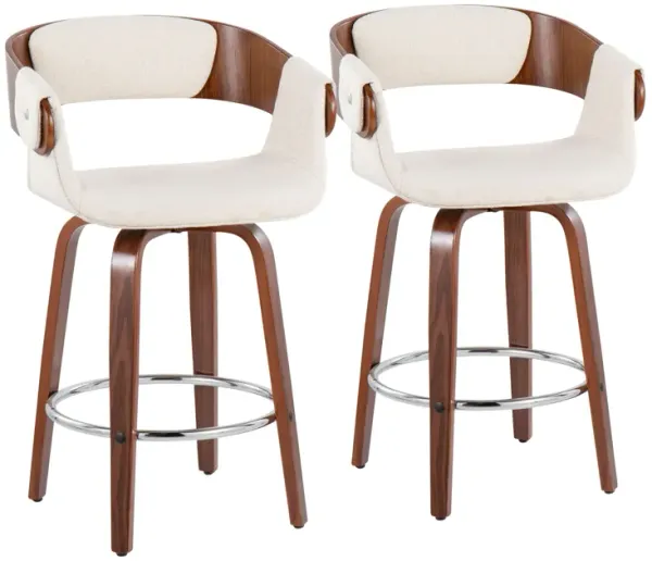Elisa - Mid Century Modern Counter Stool (Set of 2)