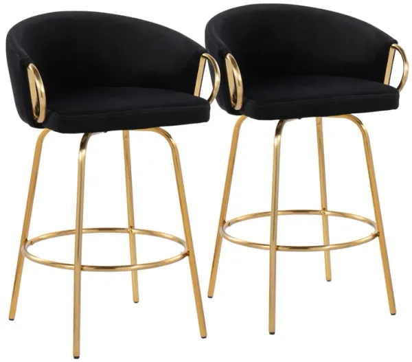 Claire - Contemporary & Glam Counter Stool (Set of 2)