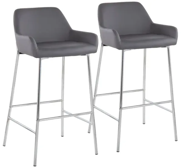 Daniella - Contemporary Fixed Height Barstool (Set of 2)