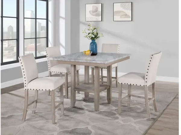 Claui - Bar Table And Bar Stools - Natural