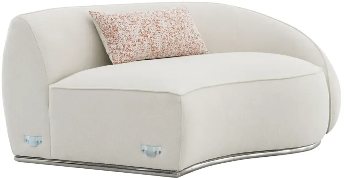 Sahara - Boucle Sectional Sofa With 3 Pillows - Beige