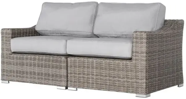 Chic Wide Outdoor Loveseat With Cushions Ideal For Stylish Outdoor Relaxation - Gray Mix