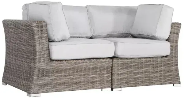 Elegant Wide Outdoor Wicker Loveseat With Plush Cushions Perfect For Cozy Gatherings - Gray / Gray Mix