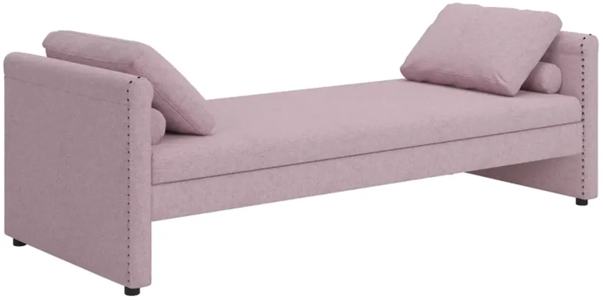 Modern Upholstered Chaise Lounger Daybed With Pillows Small Single Daybed, No Mattress Needed