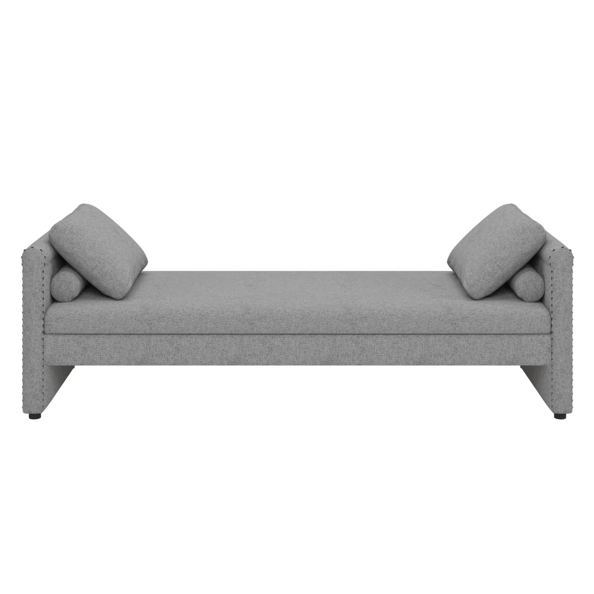 Modern Upholstered Chaise Lounger Daybed With Pillows Small Single Daybed, No Mattress Needed