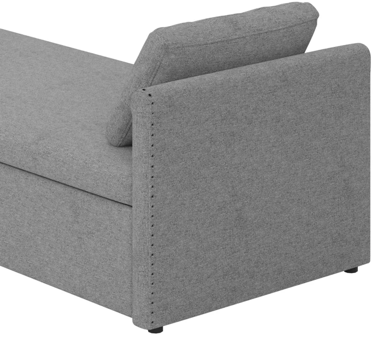 Modern Upholstered Chaise Lounger Daybed With Pillows Small Single Daybed, No Mattress Needed