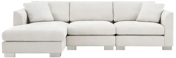 Modern Cloud Sectional Sofa L Shaped Luxury Couch Set With 2 Free Pillows 4 Seat With Oversized Chaise