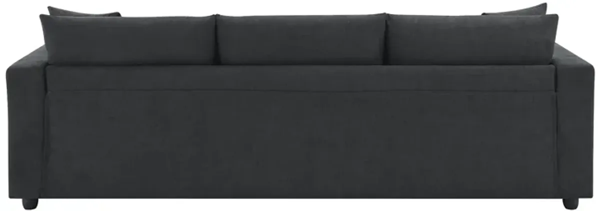 Modern Sectional Sofa With Throw Pillows, Cloud L Shaped Couch Set With Wide 4 Seat Comfy Couch Set With Movable Ottoman
