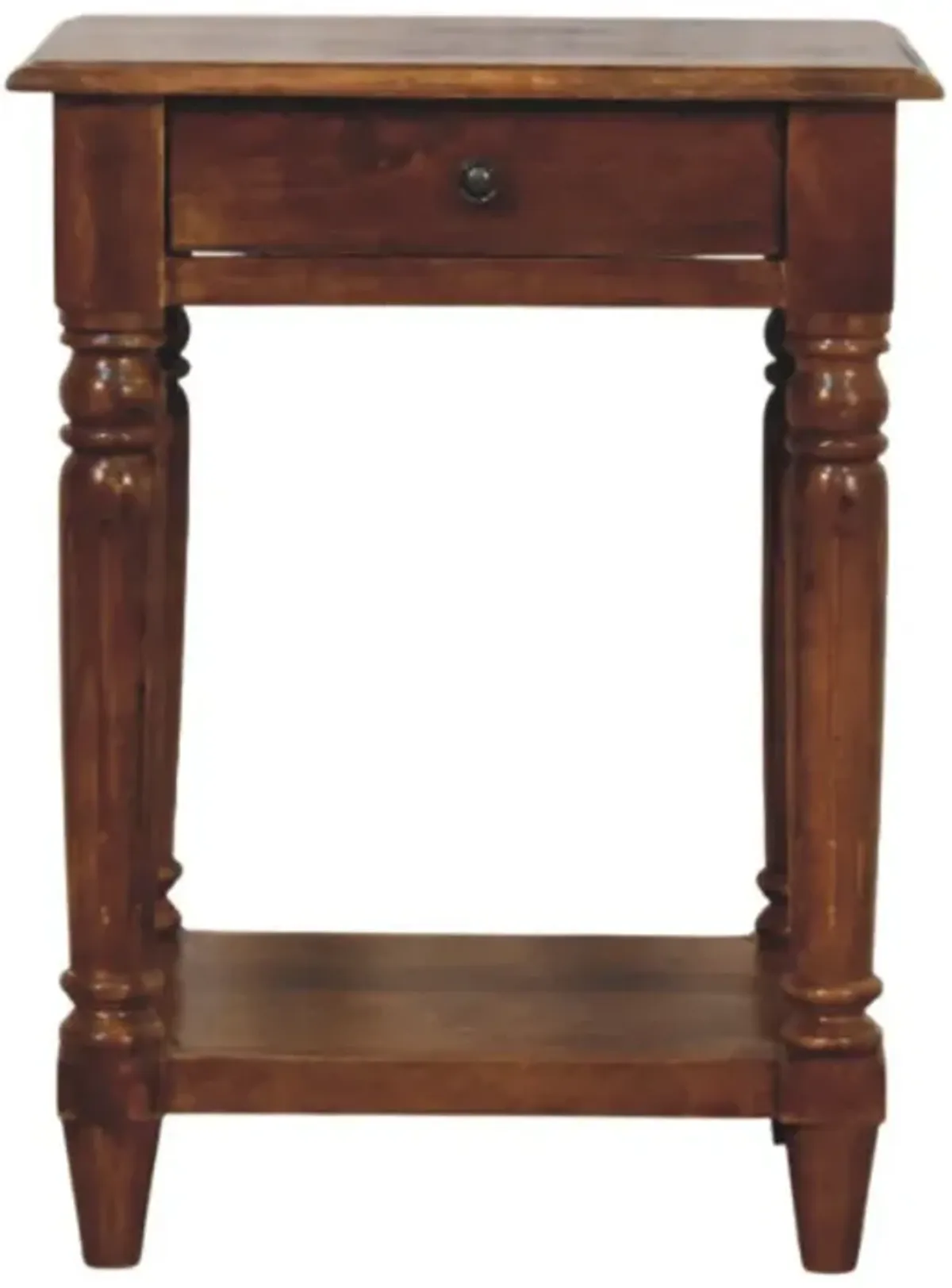 Turned Legs Drawer Table