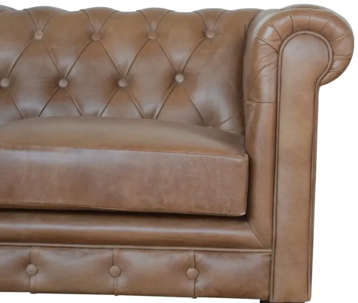 Buffalo - Leather Chesterfield Sofa - Brown