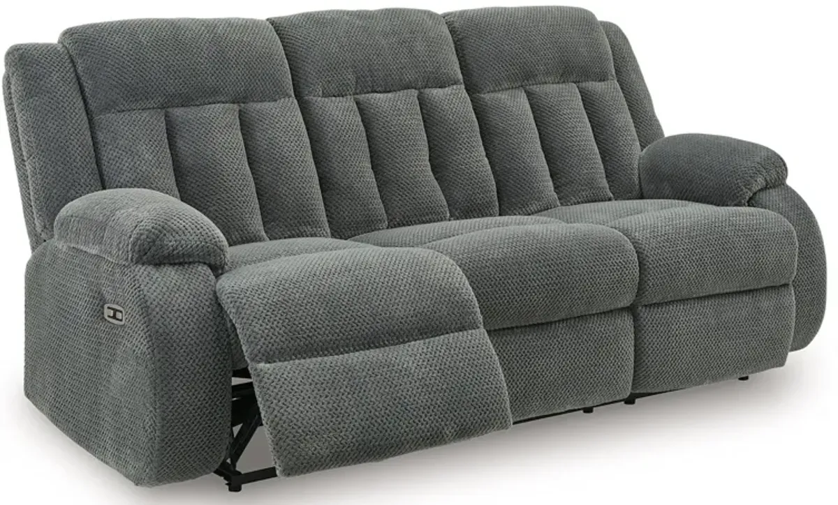 Observation - Steel - Reclining Power Sofa With Drop Down Table